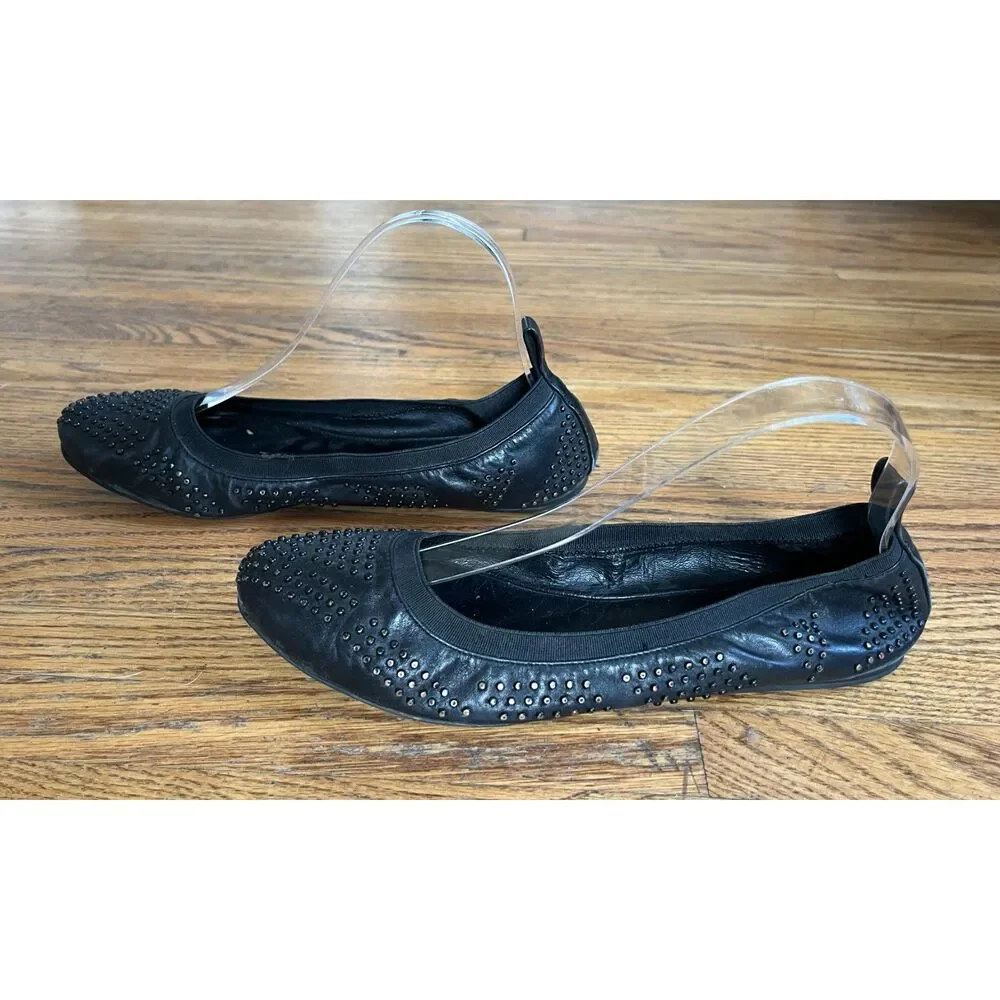 See By Chloe Black Studded Ballet Flat Slip On Shoes   Women's Size EU 39 US 8.5